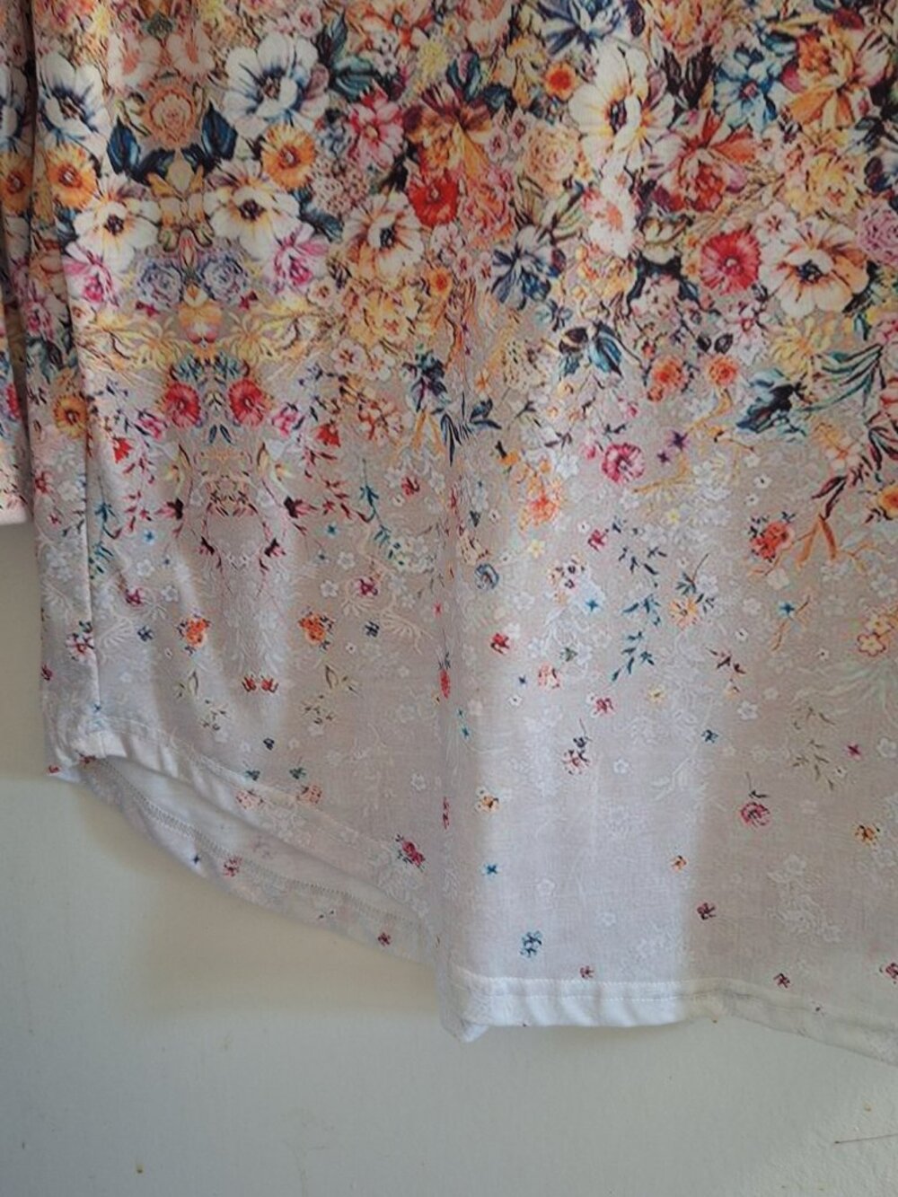 spring henley neck casual print 3/4 length sleeve - Picture 9 of 9